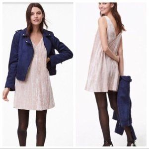 NWT Loft Petite Blush pink Velvet Dress Size 12P